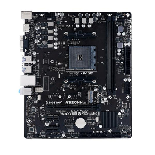 TARJETA MADRE BIOSTAR A520MH AM4 MICRO-ATX DDR4 NEGRO