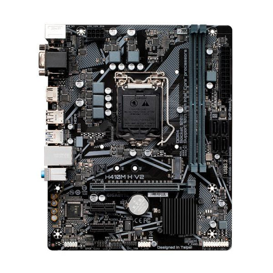 TARJETA MADRE GIGABYTE H410M H V2 LGA1200 MICRO-ATX DDR4 NEGRO