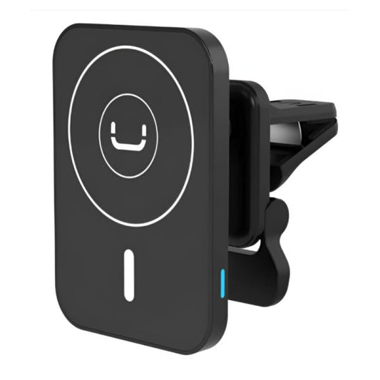 SOPORTE DE CELULAR UNNO TEKNO CH3013BK CON CARGADOR INALÁMBRICO MAGNÉTICO PARA VENTILACIÓN NEGRO