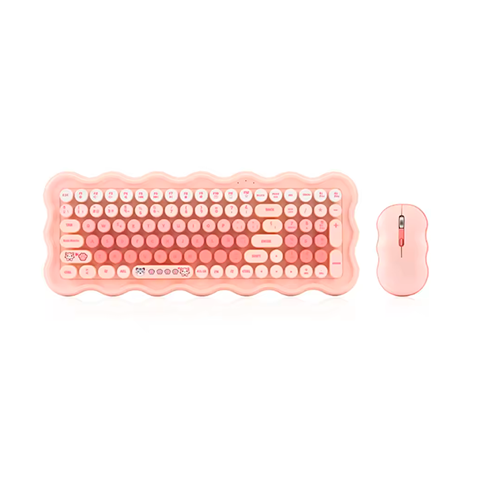 SET TECLADO MOUSE INALAMBRICO SW98 ROSADO