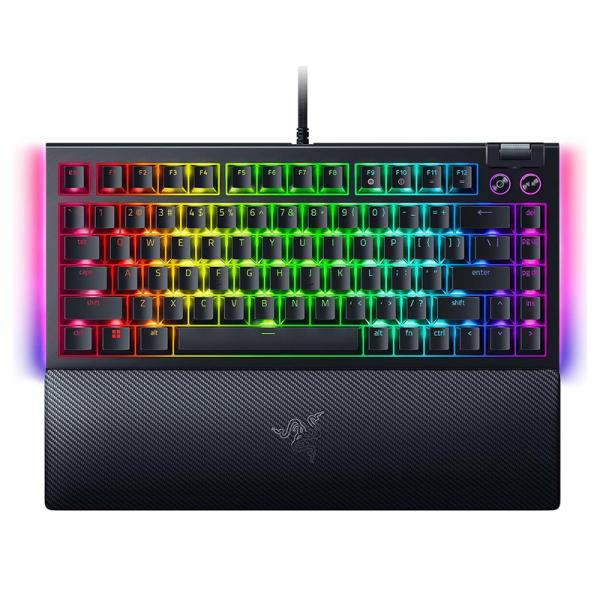 TECLADO GAMING RGB RAZER BLACKWIDOW V4 MECÁNICO ALÁMBRICO USB INGLÉS SWITCH NARANJA RZ03-05000200-R3U1 NEGRO