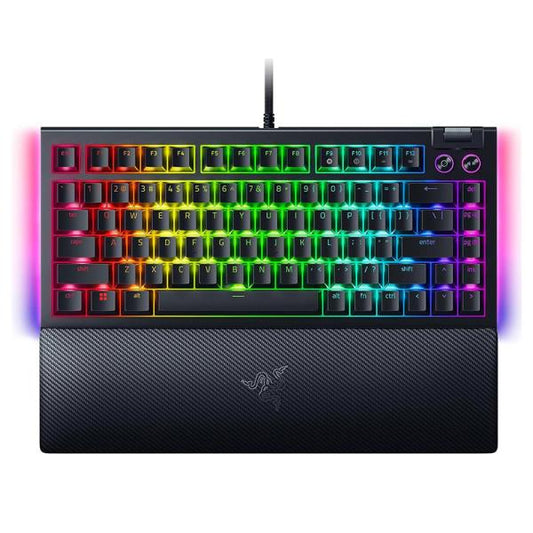 TECLADO GAMING RGB RAZER BLACKWIDOW V4 MECÁNICO ALÁMBRICO USB INGLÉS SWITCH NARANJA RZ03-05000200-R3U1 NEGRO