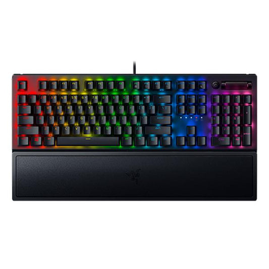 TECLADO GAMING RGB RAZER BLACKWIDOW V3 PRO MECÁNICO INALÁMBRICO BLUETOOTH INGLÉS SWITCH AMARILLO RZ03-03531700-R3M1 NEGRO
