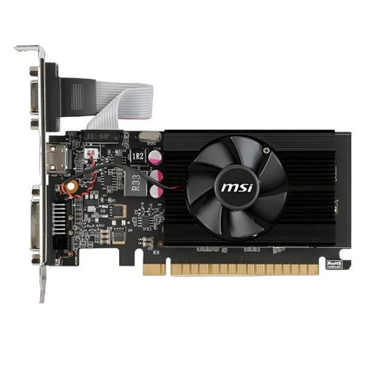 TARJETA DE VIDEO MSI GEFORCE GT 710 2GD3 LP 2GB DDR3 954 MHZ MSI-GT710 NEGRO