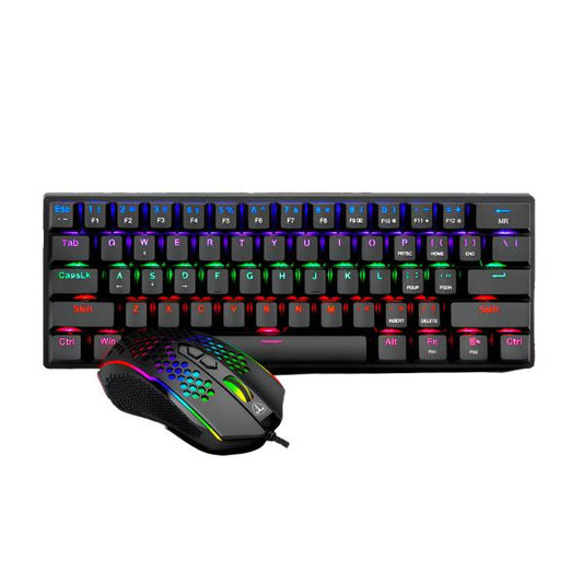 TECLADO Y MOUSE GAMING RGB REDRAGON T DAGGER MAIN FORCE TGS008 ALÁMBRICO (USB-C / USB-A /USB) NEGRO