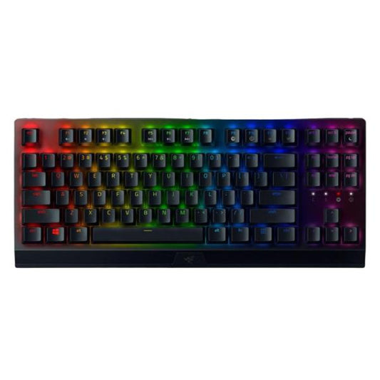 TECLADO GAMING RGB RAZER BLACKWIDOW V3 TKL MECÁNICO ALÁMBRICO USB ESPAÑOL SWITCH AMARILLO RZ03-03492300-R311 NEGRO