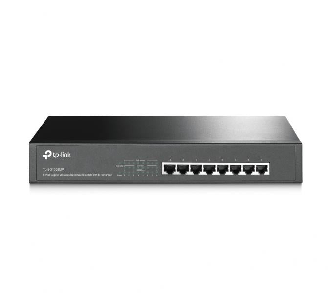 SWITCH TP LINK 8-PUERTOS DESKTOP/RACKMOUNT POE+ TL-SG1008MP