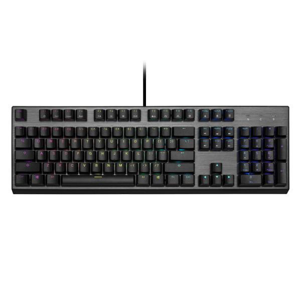 TECLADO GAMING RGB COOLER MASTER CK350 MECÁNICO ALÁMBRICO USB INGLÉS SWITCH MARRÓN CK-350-KKOM1-US NEGRO / GRIS