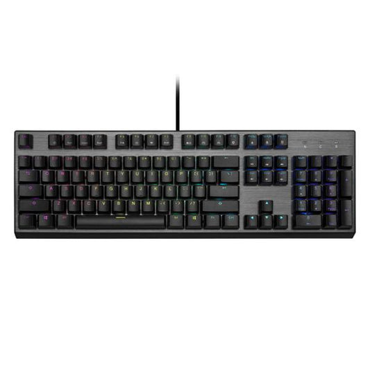 TECLADO GAMING RGB COOLER MASTER CK350 MECÁNICO ALÁMBRICO USB INGLÉS SWITCH MARRÓN CK-350-KKOM1-US NEGRO / GRIS