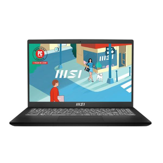 LAPTOP MSI MODERN 15 B7M 15.6" RYZEN 5 7530U 16GB 512GB SSD WIN 11 HOME PLUS ESPAÑOL NEGRO 9S7-15HK12-416