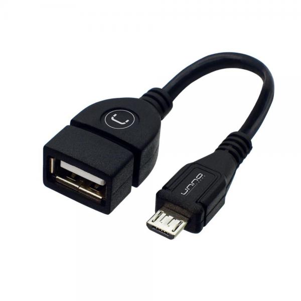 ADAPTADOR UNNO TEKNO MICRO USB OTG AD4201BK NEGRO
