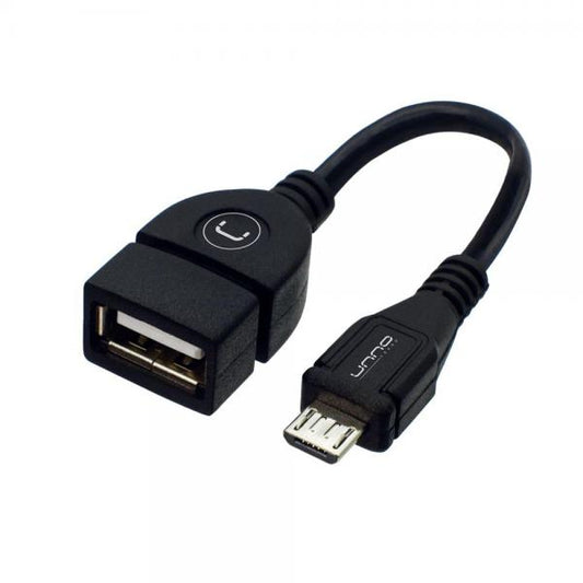ADAPTADOR UNNO TEKNO MICRO USB OTG AD4201BK NEGRO