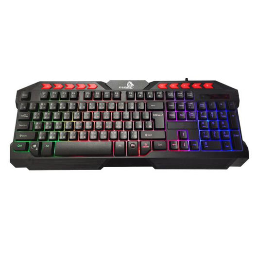 TECLADO GAMING RGB X-LION KB-240 MEMBRANA ALÁMBRICO USB ESPAÑOL AD54750 NEGRO