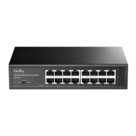 SWITCH CUDY GS1016 2.0 16 PUERTOS RJ45 GBE NO ADMINISTRABLE CON MODO VLAN/EXTENDIDO NEGRO