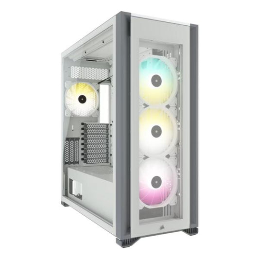CASE GAMING RGB CORSAIR iCUE 7000X FULL TOWER VENTILADORES 4 DE 140MM CON VIDRIO LATERAL Y FRONTAL CC-9011227-WW BLANCO