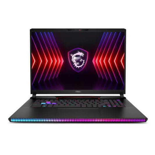 LAPTOP GAMING MSI RAIDER GE78 HX 14VHG 17" I9-14900 32GB (16GB X 2) 2TB T.V. RTX4080 DDR6 12GB WIN 11 PRO ESPAÑOL NEGRO 9S7-17S151-818