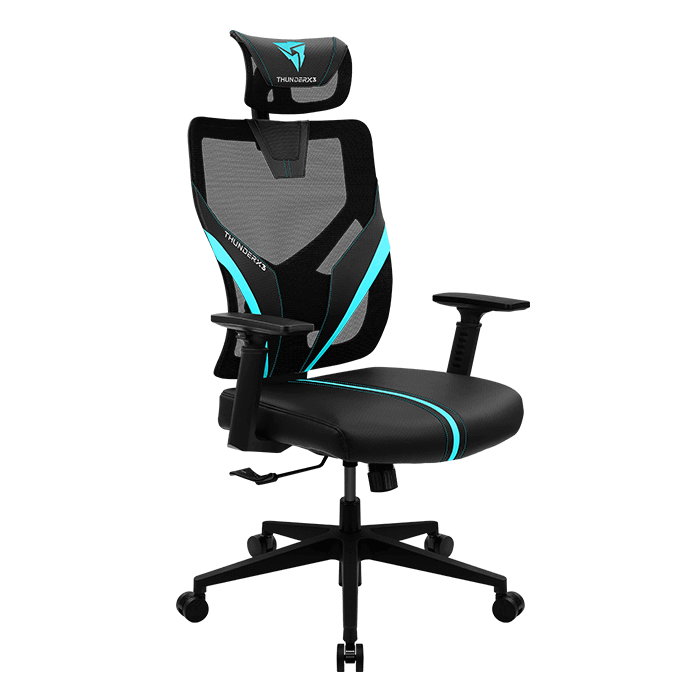 SILLA GAMING ERGONÓMICA THUNDERX3 YAMA1 MALLA CON CUERO SINTÉTICO