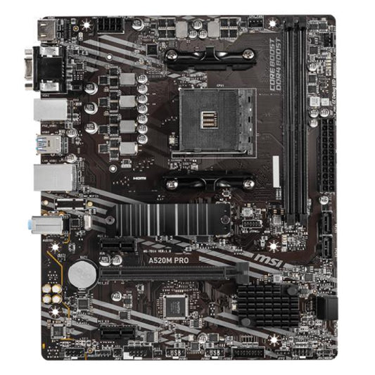 TARJETA MADRE MSI A520M PRO AM4 MICRO-ATX DDR4 911-7D14-020 NEGRO