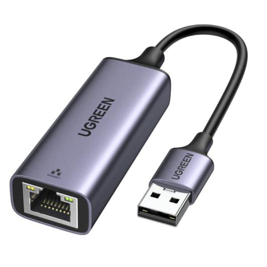 ADAPTADOR DE RED UGREEN CM209 USB-A A RJ45 ETHERNET 1000MBPS 50922 GRIS