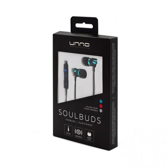 AUDIFONO UNNO TEKNO SOULBUDS ALÁMBRICO 3.5MM HS7009BL AZUL