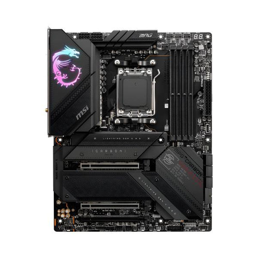 TARJETA MADRE MSI MPG X670E CARBON WIFI DDR5 AM5 911-7D70-008 NEGRO