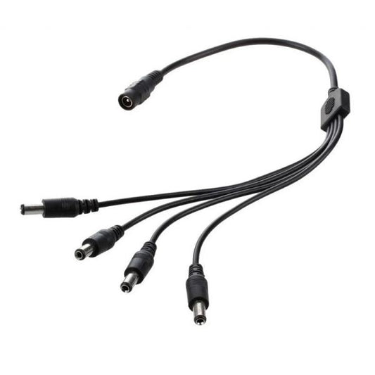 ADAPTADOR SPLITTER ADAPTER TIPO COLA PARA CAMARA DE SEGURIDAD 1 A 4DC SPLITTER