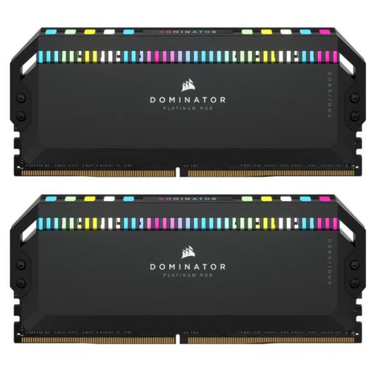 MEMORIA RAM PC 32GB (2 X 16GB) CORSAIR DOMINATOR RGB DDR5 5200MHZ CL40 CMT32GX5M2B5200C40 NEGRO