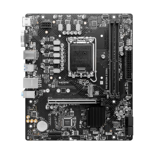 TARJETA MADRE MSI PRO B760M-E DDR4 LGA 1700 M-ATX 911-7D48-049 NEGRO