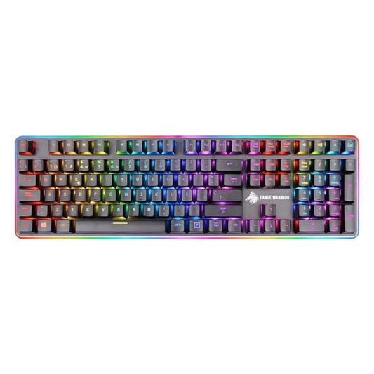 TECLADO GAMING RGB EAGLE WARRIOR KMTL82U0001C MECÁNICO ALÁMBRICO USB ESPAÑOL SWITCH CAFE NEGRO