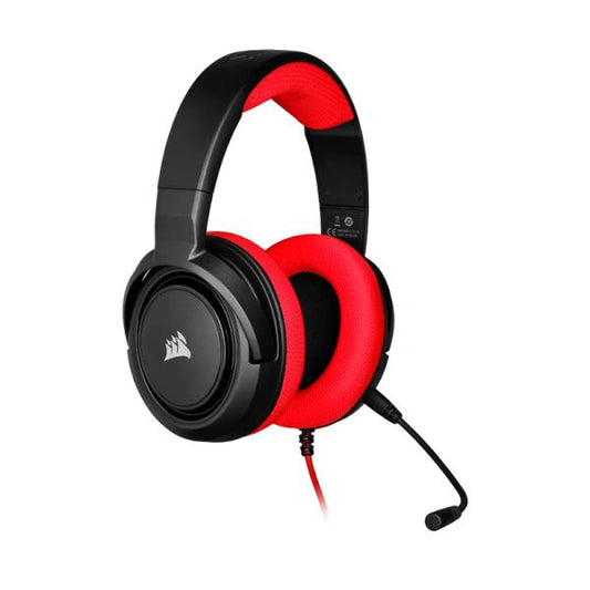HEADSET GAMING CORSAIR HS35 STEREO ALÁMBRICO 3.5MM CA-9011198-NA ROJO