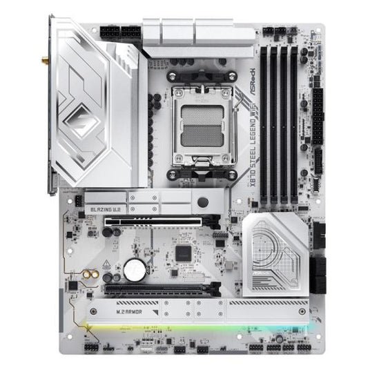 TARJETA MADRE ASROCK X870 STEEL LEGEND WIFI AM5 ATX DDR5 BLANCO