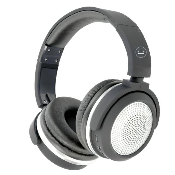 HEADSET UNNO TEKNO FUSION BT INALÁMBRICO BLUETOOTH 5.0 CON MICROFONO HS7412SV NEGRO / BLANCO