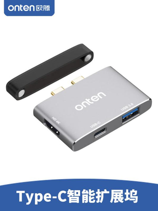 ADAPTADOR DUAL TIPO C A CONVERTIDOR HDTV CON USB 3.0 + CARGA PD OTN-9177S ONTEN