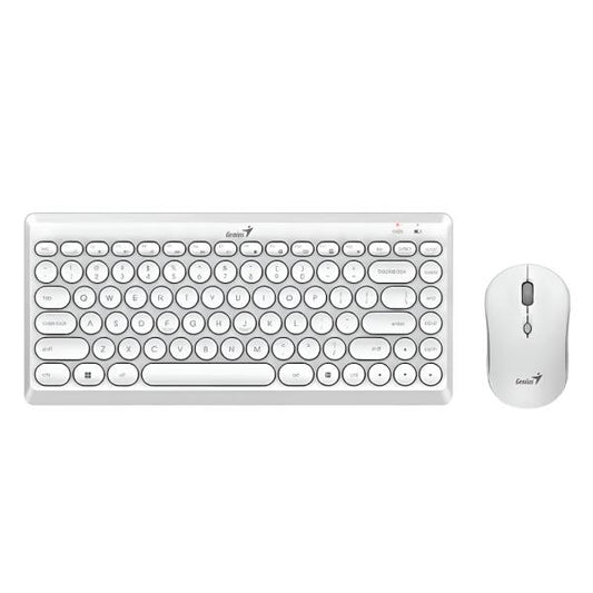 TECLADO Y MOUSE GENIUS LUXEMATE Q8000 INALÁMBRICO 2.4 GHZ ESPAÑOL 31340013410 BLANCO