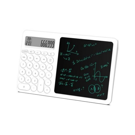 TABLETA PARA APUNTES ELECTRONICA CON CALCULADORA  J01 BLANCA