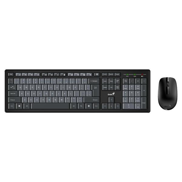 TECLADO Y MOUSE GENIUS SMART KM-8200 DUAL COLOR INALÁMBRICO 2.4 GHZ ESPAÑOL 31340003420 NEGRO/GRIS