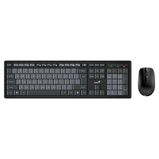 TECLADO Y MOUSE GENIUS SMART KM-8200 DUAL COLOR INALÁMBRICO 2.4 GHZ ESPAÑOL 31340003420 NEGRO/GRIS