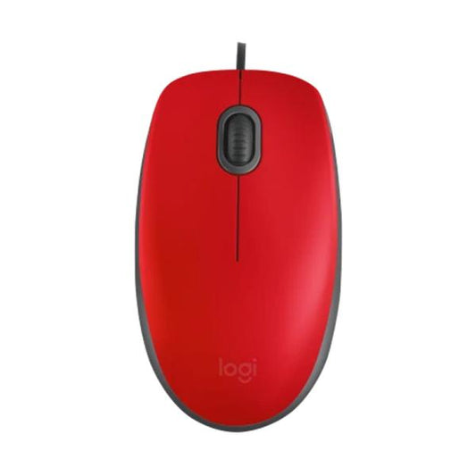 MOUSE LOGITECH M110 SILENT ALÁMBRICO USB-A 1000DPI 910-006755 ROJO