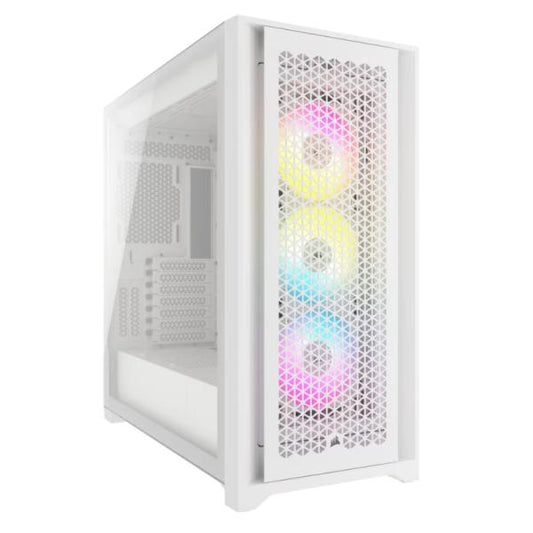 CASE GAMING RGB CORSAIR iCUE 5000D AIRFLOW MID TOWER VENTILADORES 3 DE 120MM CON VIDRIO LATERAL Y MALLA FRONTAL CC-9011243-WW BLANCO