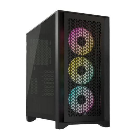 CASE RGB CORSAIR 4000D AIRFLOW MID TOWER VENTILADORES 3 DE 120MM CON VIDRIO LATERAL Y MALLA FRONTAL CC-9011240-WW NEGRO