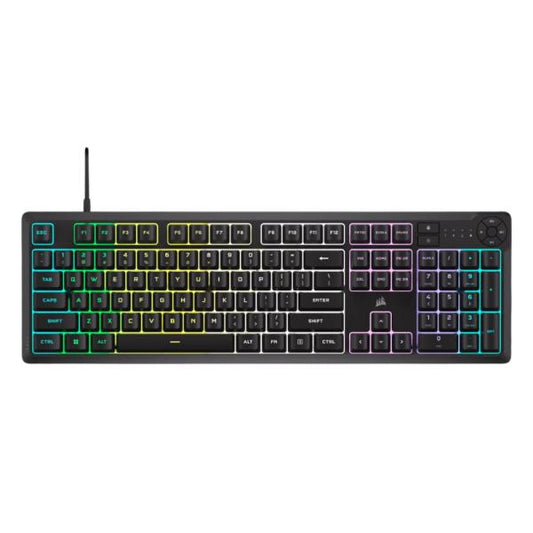 TECLADO GAMING RGB CORSAIR K55 CORE MECÁNICO ALÁMBRICO USB INGLÉS CH-9226C65-NA NEGRO