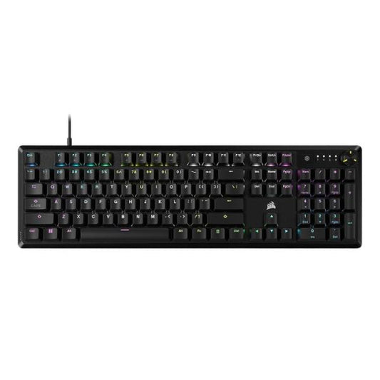 TECLADO GAMING RGB CORSAIR K70 CORE MECÁNICO ALÁMBRICO USB SWITCH ROJO INGLÉS CH-910971E-NA NEGRO
