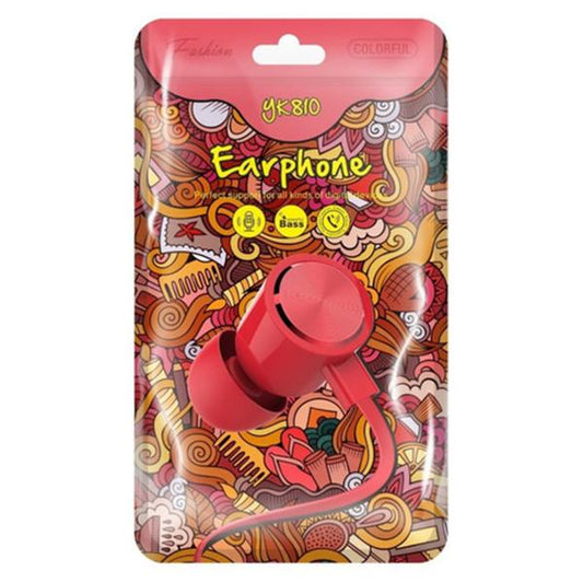 AUDIFONO MANOS LIBRES YK810 YOOKIE ROJO
