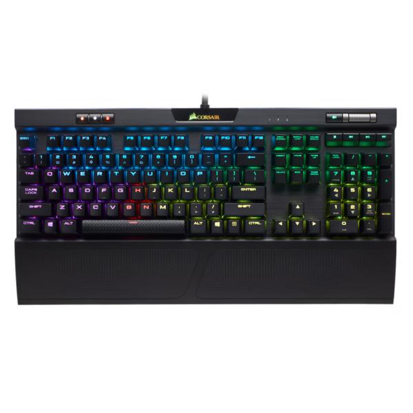 TECLADO GAMING RGB CORSAIR K70 MK.2 RAPIDFIRE MECÁNICO ALÁMBRICO USB ESPAÑOL SWITCH ROJO CH-9109014-SP NEGRO