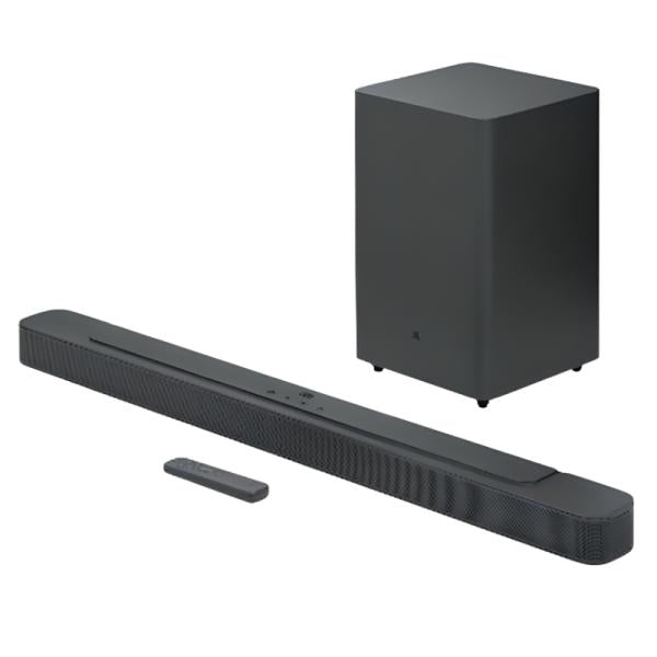 BARRA DE SONIDO JBL BAR 2.1 DEEP BASS 300W HDMI CABLE OPTICO Y BLUETOOTH CON SUBWOOFER INALAMBRICO JBL2GBAR21DB2BLKAM NEGRO