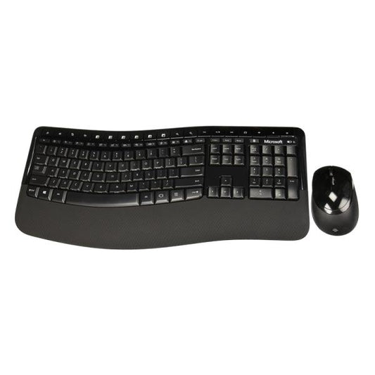TECLADO Y MOUSE MICROSOFT COMFORT DESKTOP  INALÁMBRICO 2.4 GHZ5050 AES ESPAÑOL PP4-00004 NEGRO