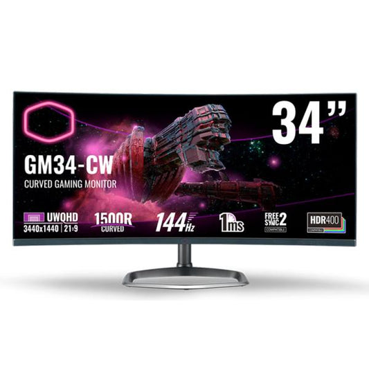 MONITOR 34" COOLER MASTER CMI-GM34-CWQ2-US  3440X1440 180HZ 1500RCURVO