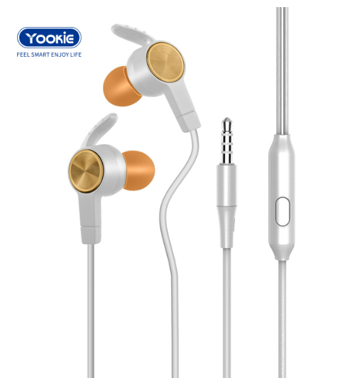 AUDIFONO MANOS LIBRES YK800 YOOKIE BLANCO DORADO