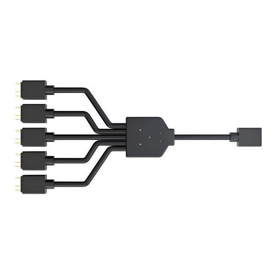 ADAPTADOR SPLITTER 5 SALIDAS LED RGB COOLER MASTER ARGB 1 A 5 NEGRO MFX-AWHN-1NNN5-R1