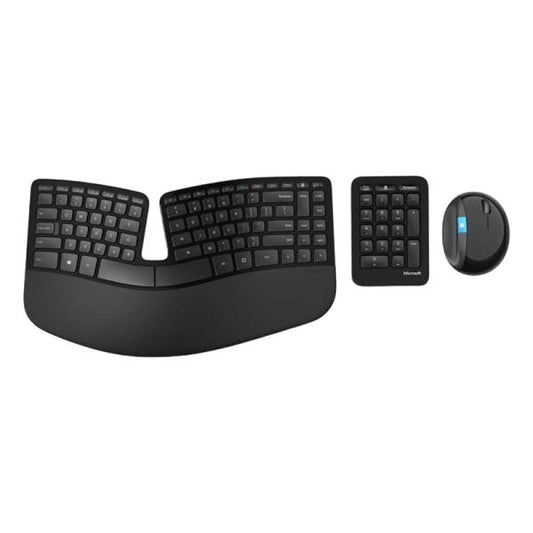 TECLADO Y MOUSE MICROSOFT SCULP ERGONOMIC INALÁMBRICO 2.4 GHZ L5V-00004 NEGRO